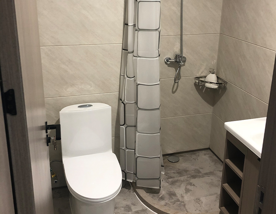 PEC nástěnné horizontální prefabrikované modulární sanitární koupelny