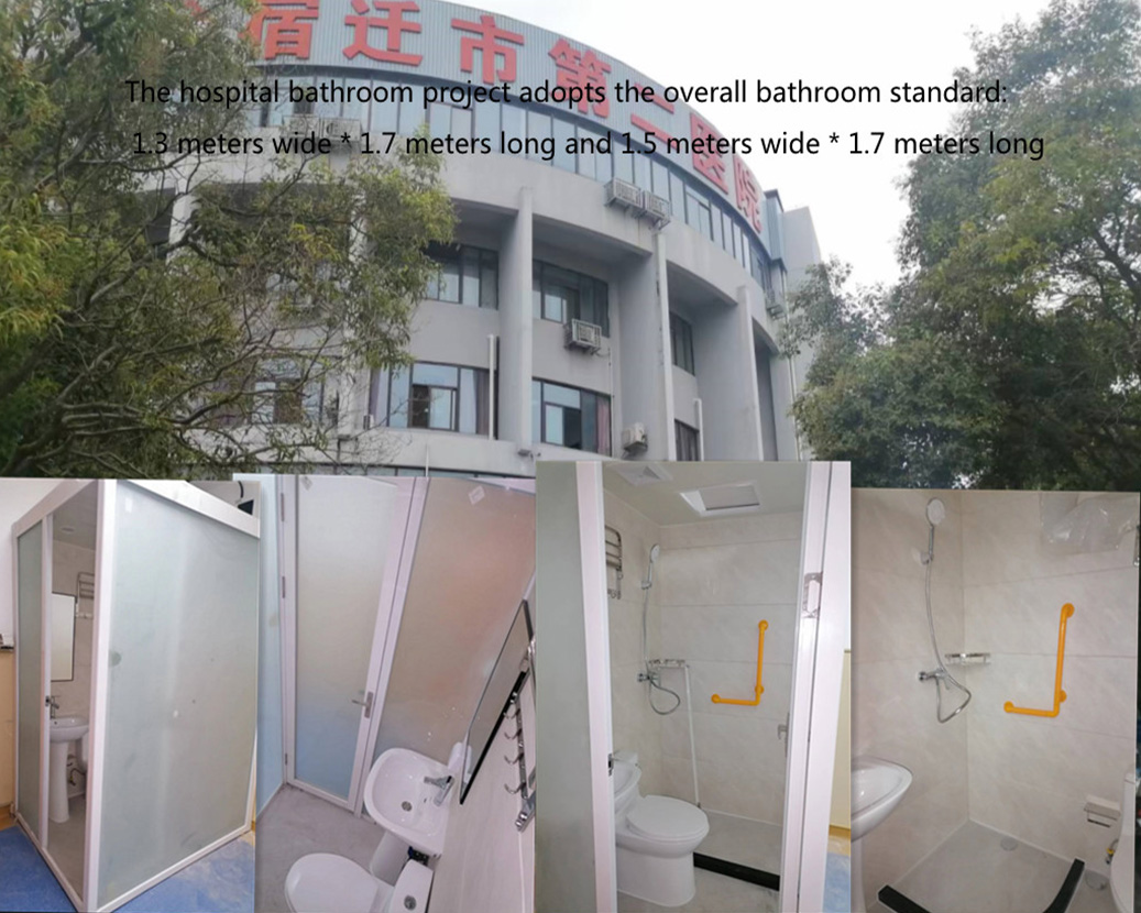 Lékařská celá koupelna Suqian Second People's Hospital adoptuje Kounor celou sanitární keramiku skutečnou fotografii